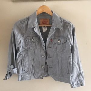 Levi’s gray jean denim jacket women’s medium